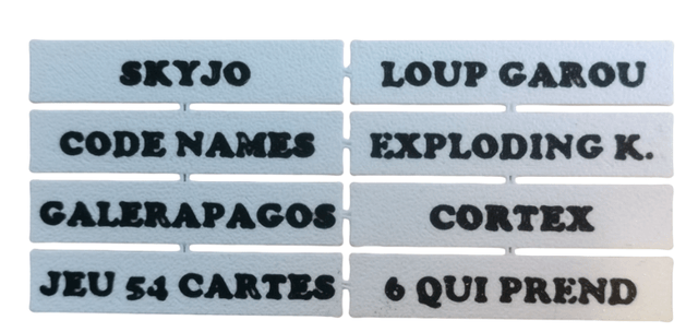 Etiquettes de personnalisation de boite de rangement compact - Plaque de 8